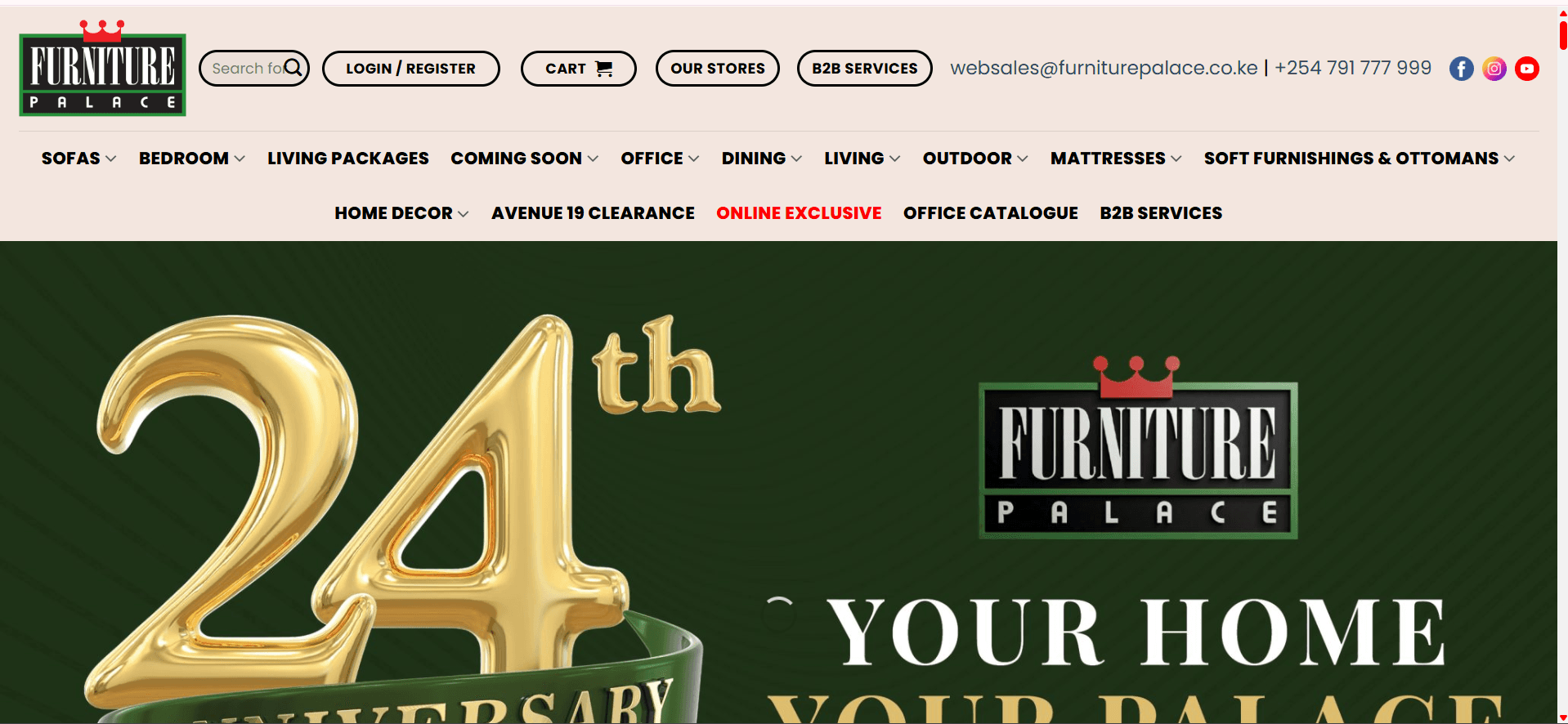 Furniture Palace Kenya digital project